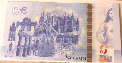 Catedral de Logroño y peregrinos – 0 euro note – Back
