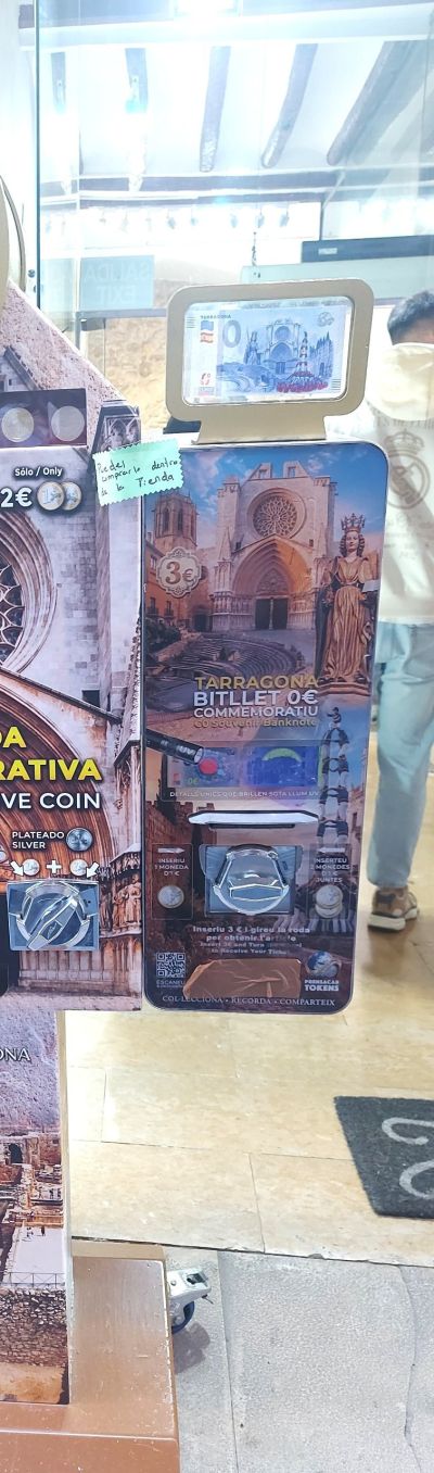 Muntautomaat Billete souvenir in Tarragona