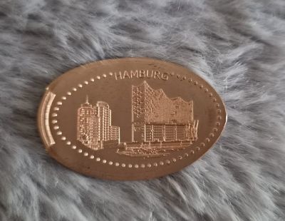 Souvenirmunt – motief van muntautomaat Hamburg Landungsbrücken (Bei den St. Pauli Landungsbrücken 3, 20359 Hamburg)