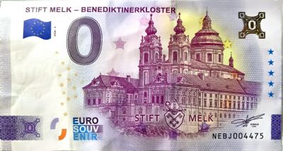 Souvenirmünze Stift Melk in Österreich