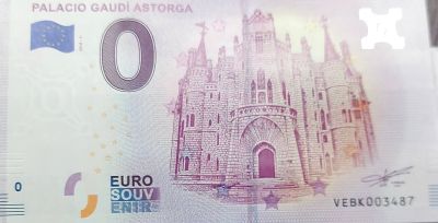 Souvenirmunt – motief van muntautomaat Palacio episcopal de Astorga (Astorga / plaza Eduardo de Castro, 15) – Voorzijde