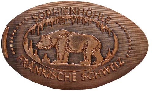Souvenirmünze – Motiv von Münzautomat Sophienhöhle (Ahorntal)