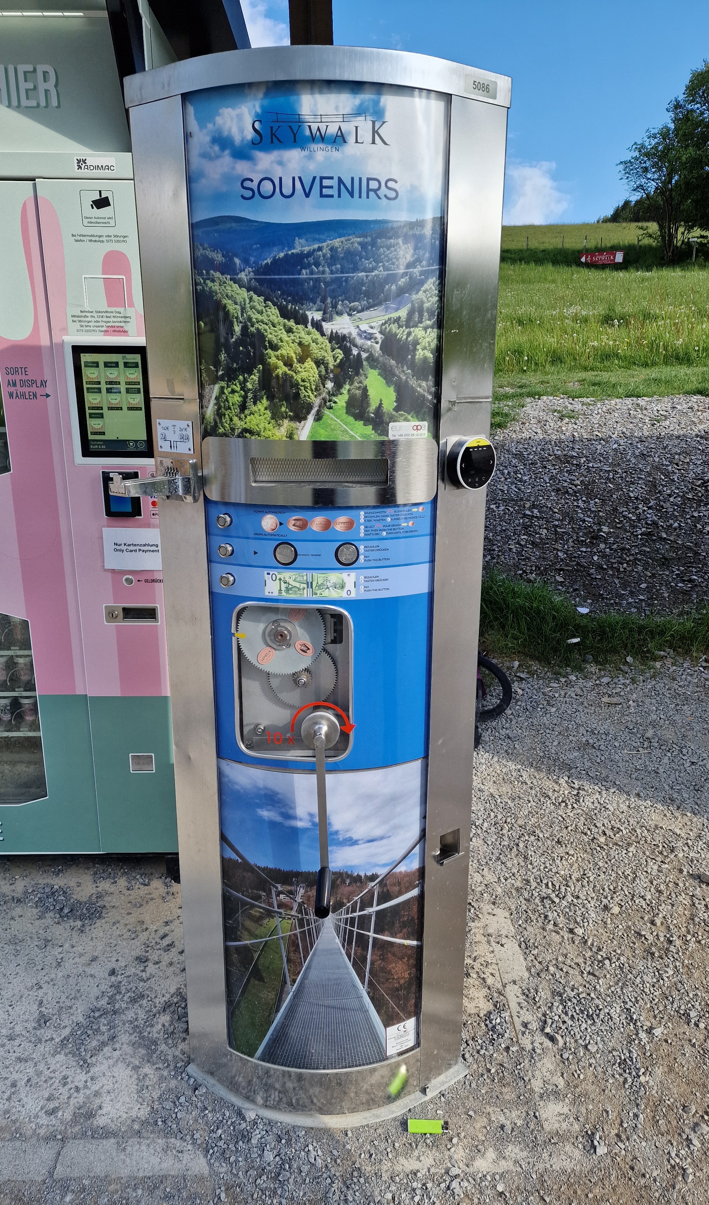 Münzautomat Skywalk-Parkplatz in Willingen
