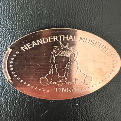 Moneda elongada – motivo de la máquina Steinzeitwerkstatt (Mettmann)