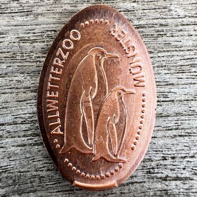 Souvenirmünze – Motiv von Münzautomat Allwetterzoo A1-A3 (Münster (Westfalen))