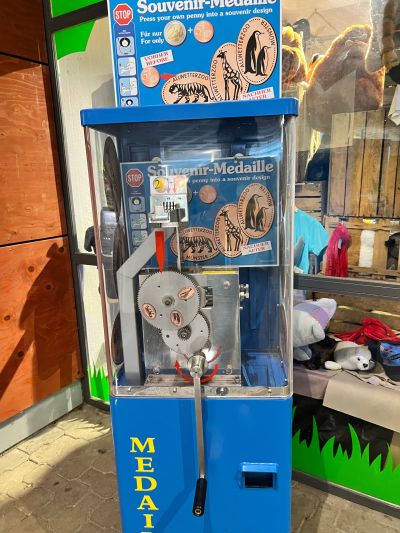 Souvenirmünze – Motiv von Münzautomat Allwetterzoo A1-A3 (Münster (Westfalen))