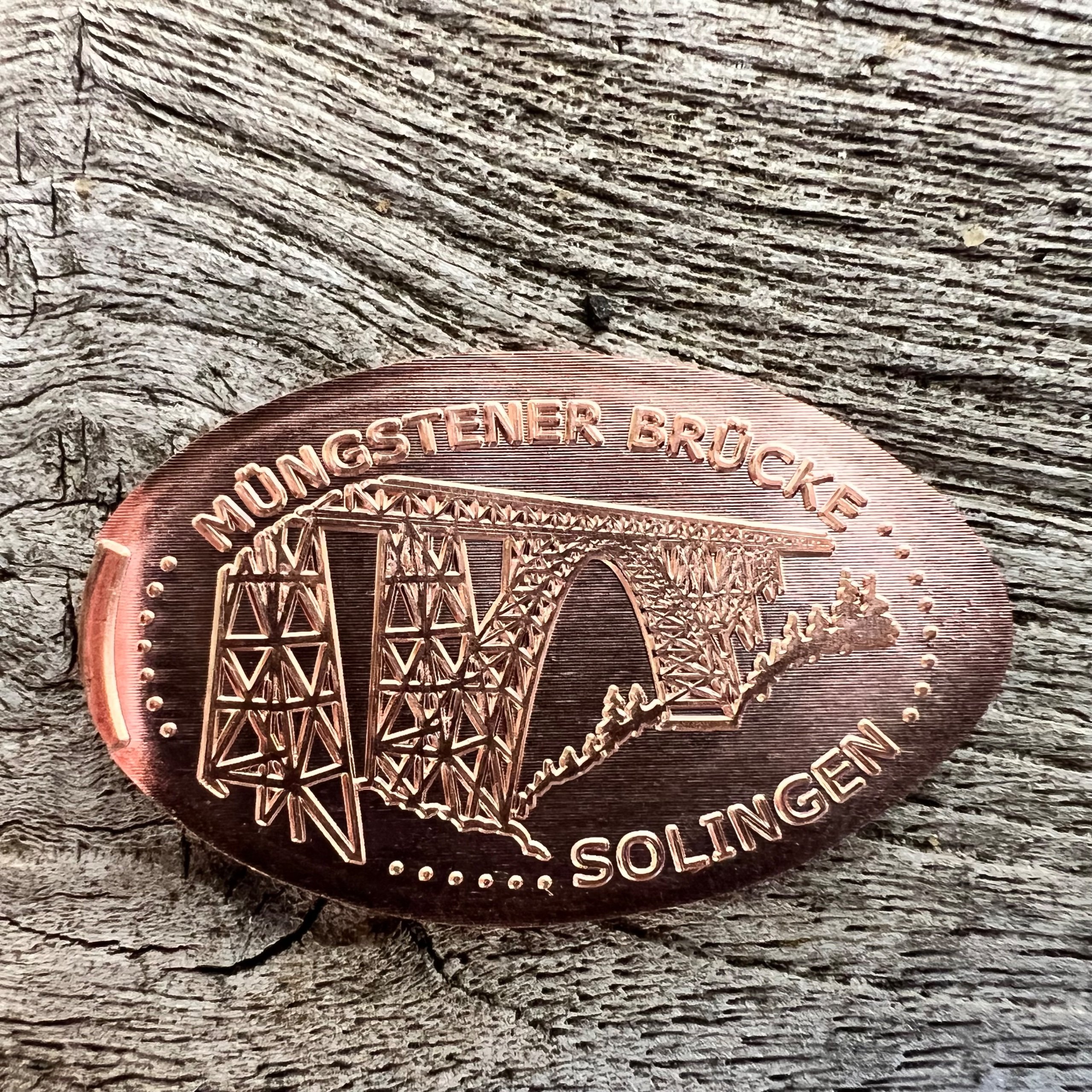 Souvenirmünze Müngstener Brücke in Solingen