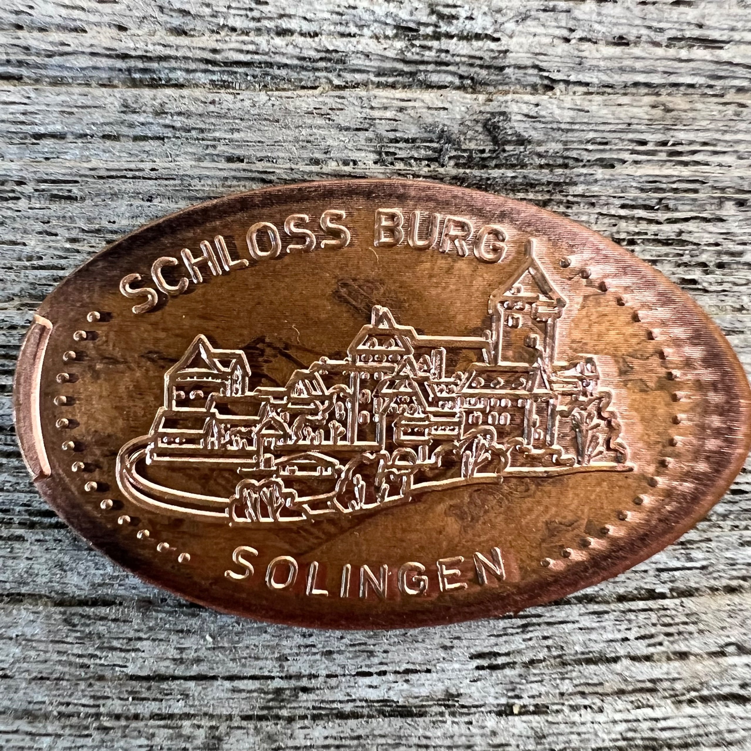 Souvenirmünze Schloss Burg in Solingen