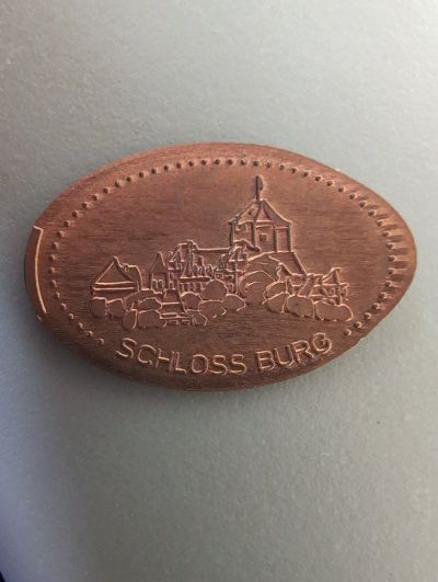 Souvenirmünze – Motiv von Münzautomat Schloss Burg (Solingen)
