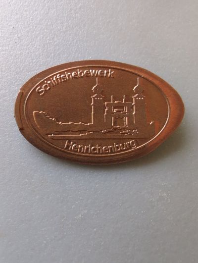 Souvenirmünze – Motiv von Münzautomat Schiffshebewerk Henrichenburg (Waltrop)
