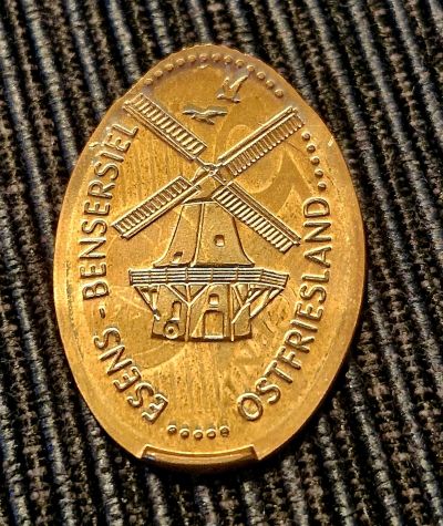 Souvenirmünze – Motiv von Münzautomat Deichpassage (Bensersiel)
