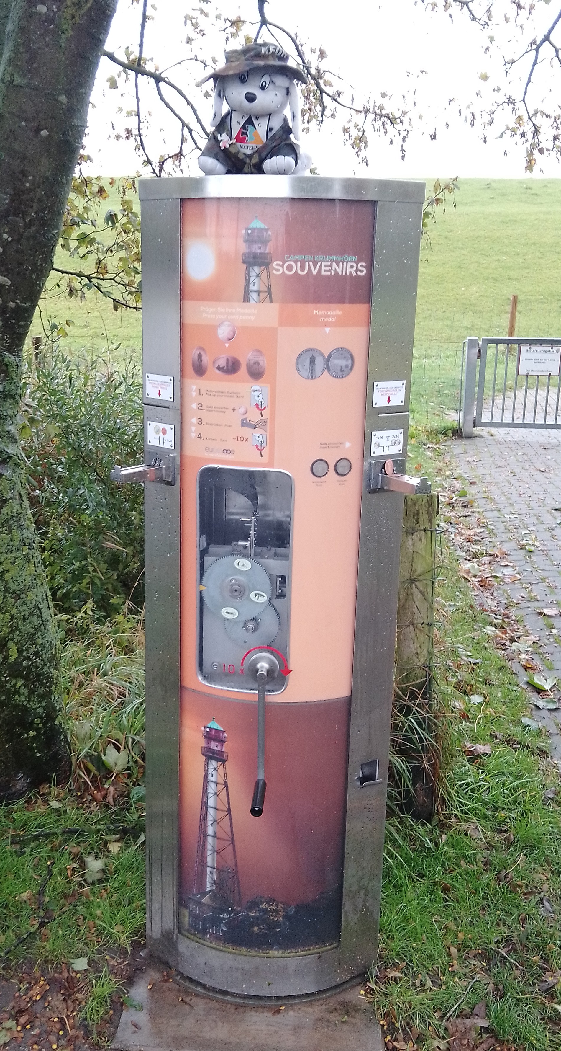 Münzautomat Leuchtturm Campen in Greetsiel