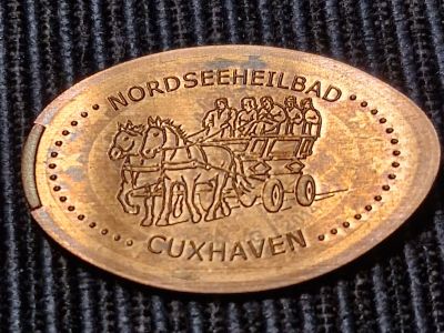 Souvenir coin Duhnen in Cuxhaven
