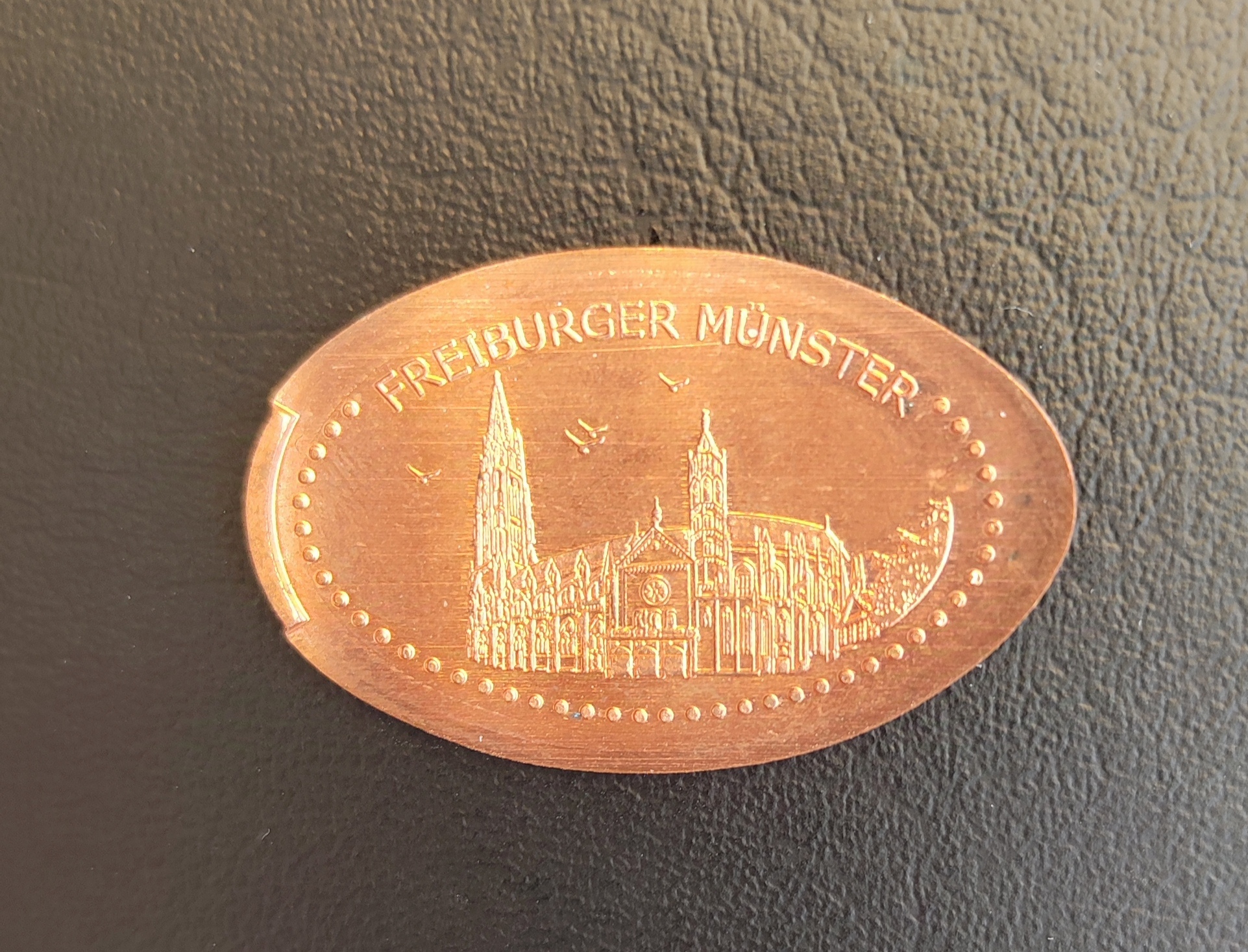 Souvenirmünze Freiburg Münsterplatz in Freiburg im Breisgau