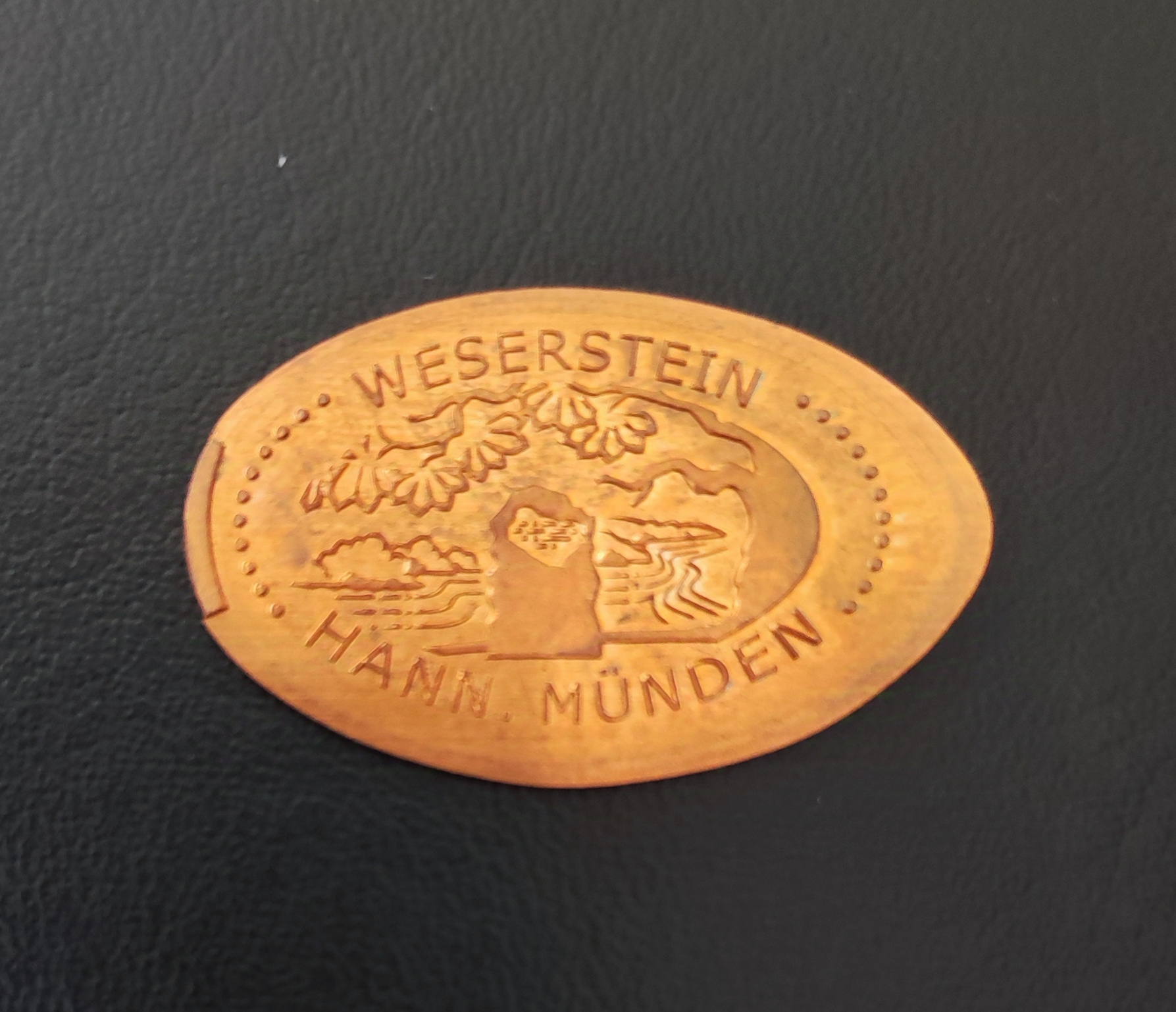 Souvenirmünze Weserstein in Hann. Münden