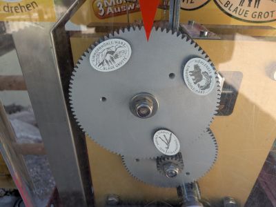 Souvenirmünze – Motiv von Münzautomat Einhornhöhle (Herzberg am Harz)