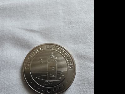Souvenirmünze – Motiv von Münzautomat Leuchtturm (Pilsum)