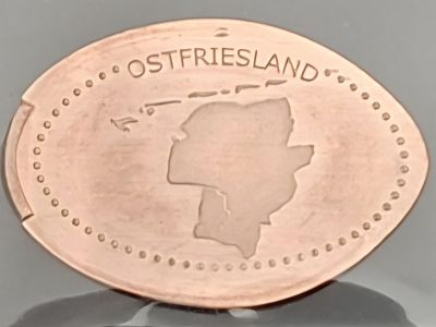 Souvenirmünze – Motiv von Münzautomat Leuchtturm (Pilsum)