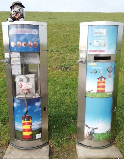 Münzautomat Leuchtturm in Pilsum – Titelbild