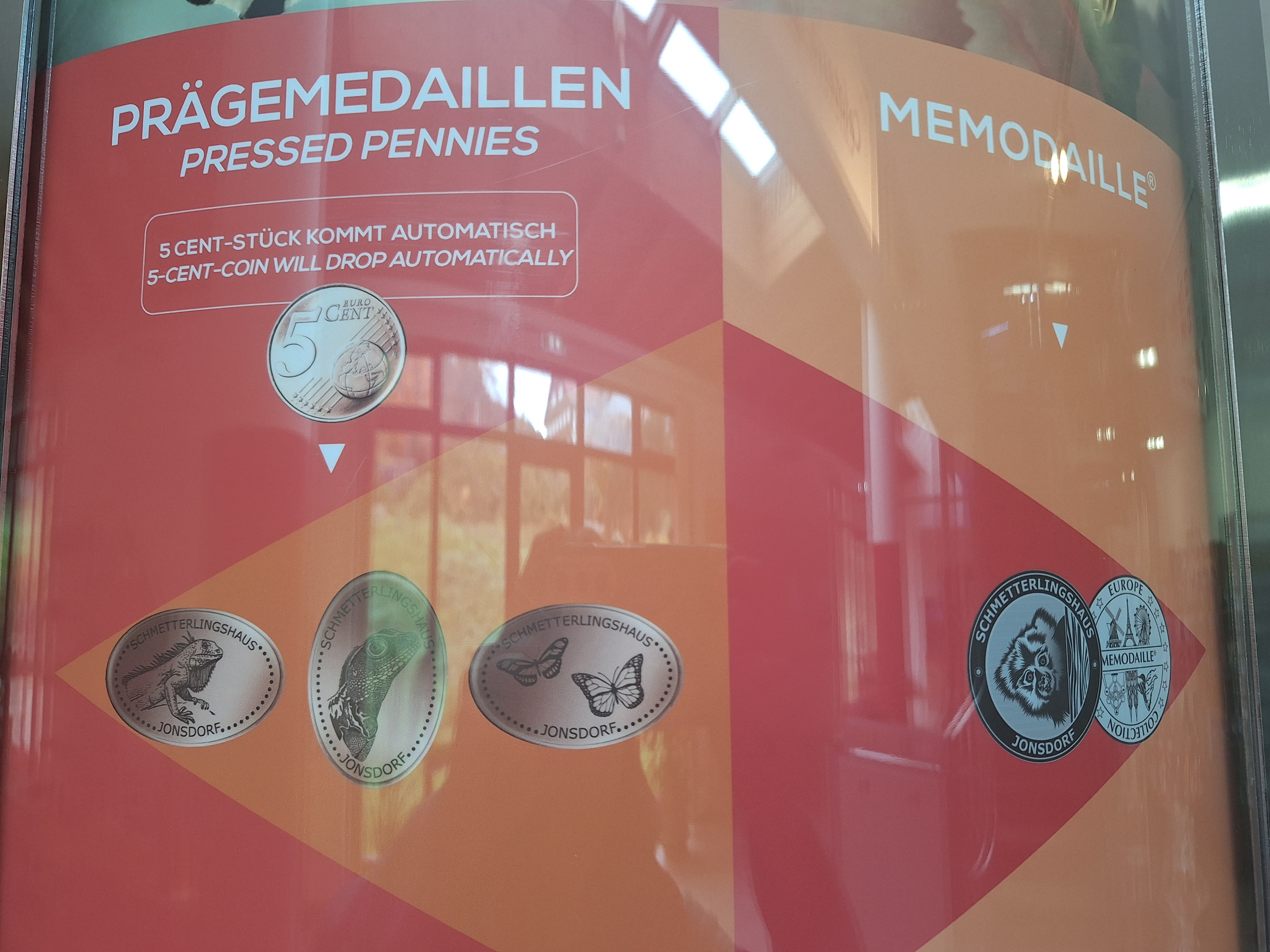 Souvenirmünze – Motiv von Münzautomat Schmetterlingshaus Jonsdorf (Jonsdorf)