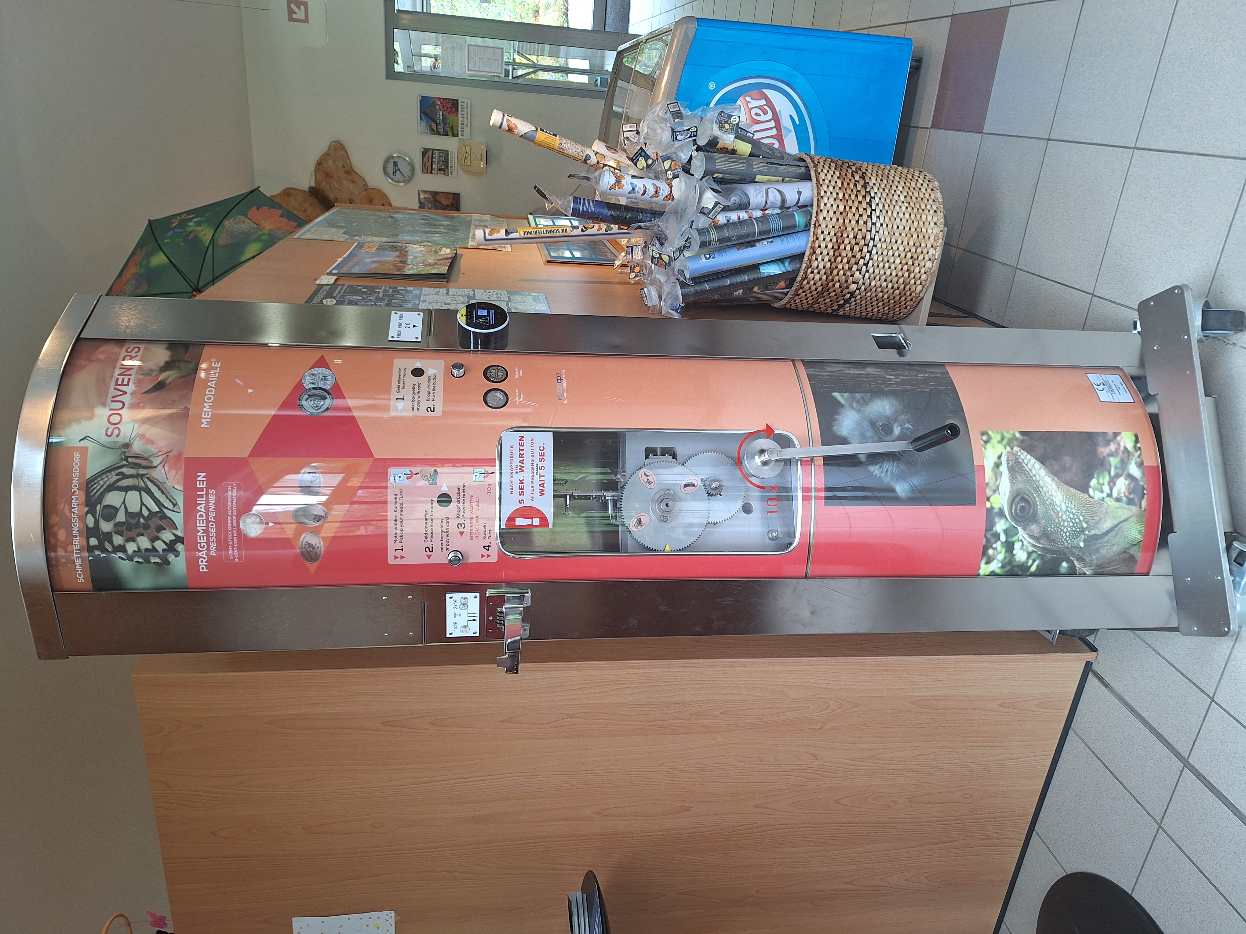 Souvenirmünze – Motiv von Münzautomat Schmetterlingshaus Jonsdorf (Jonsdorf)