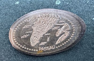 Souvenirmünze – Motiv von Münzautomat Burg Veste Oberhaus (Passau)