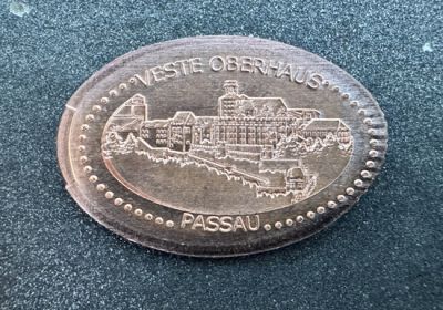 Souvenirmünze – Motiv von Münzautomat Burg Veste Oberhaus (Passau)