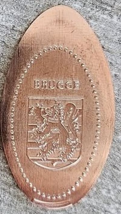 Souvenirmünze – Motiv von Münzautomat Historium (Brüssel)