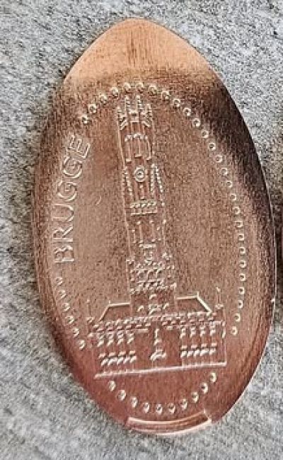 Souvenirmünze – Motiv von Münzautomat Historium (Brüssel)