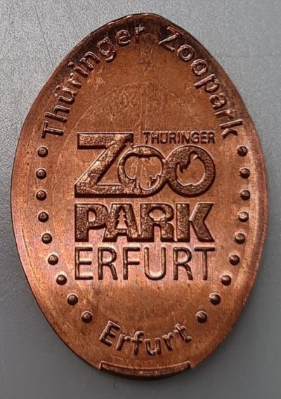 Souvenirmünze – Motiv von Münzautomat Thüringer Zoopark (Erfurt)