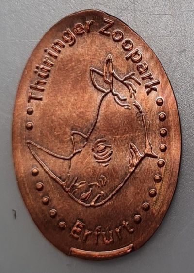 Souvenirmünze – Motiv von Münzautomat Thüringer Zoopark (Erfurt)