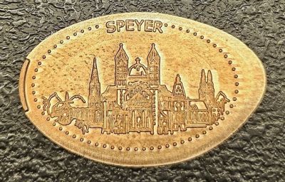 Souvenirmünze – Motiv von Münzautomat Rheinuferpromenade (Speyer)
