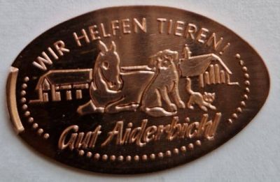 Souvenirmünze – Motiv von Münzautomat Gut Aiderbichl Iffeldorf