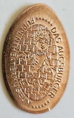Souvenirmünze – Motiv von Münzautomat Augsburg "Puppenkiste" (Augsburg)