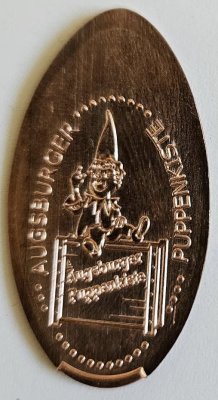 Souvenirmünze – Motiv von Münzautomat Augsburg "Puppenkiste" (Augsburg)