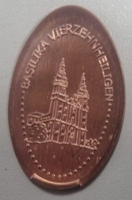 Souvenirmünze – Motiv von Münzautomat Bad Staffelstein "Vierzehnheiligen" (Bad Staffelstein)