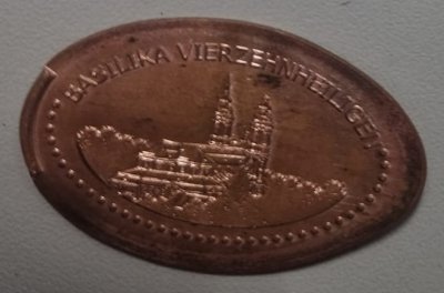 Souvenirmünze – Motiv von Münzautomat Bad Staffelstein "Vierzehnheiligen" (Bad Staffelstein)