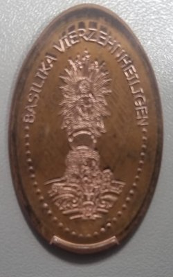 Souvenirmünze – Motiv von Münzautomat Bad Staffelstein "Vierzehnheiligen" (Bad Staffelstein)